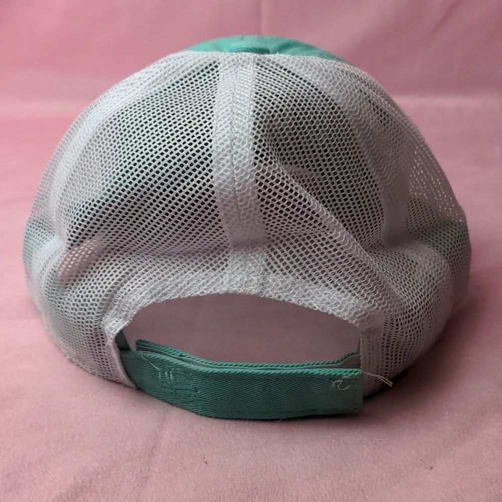 Outdoor Cap Mint Green Wade Incorporated White Mesh Adjustable Hat